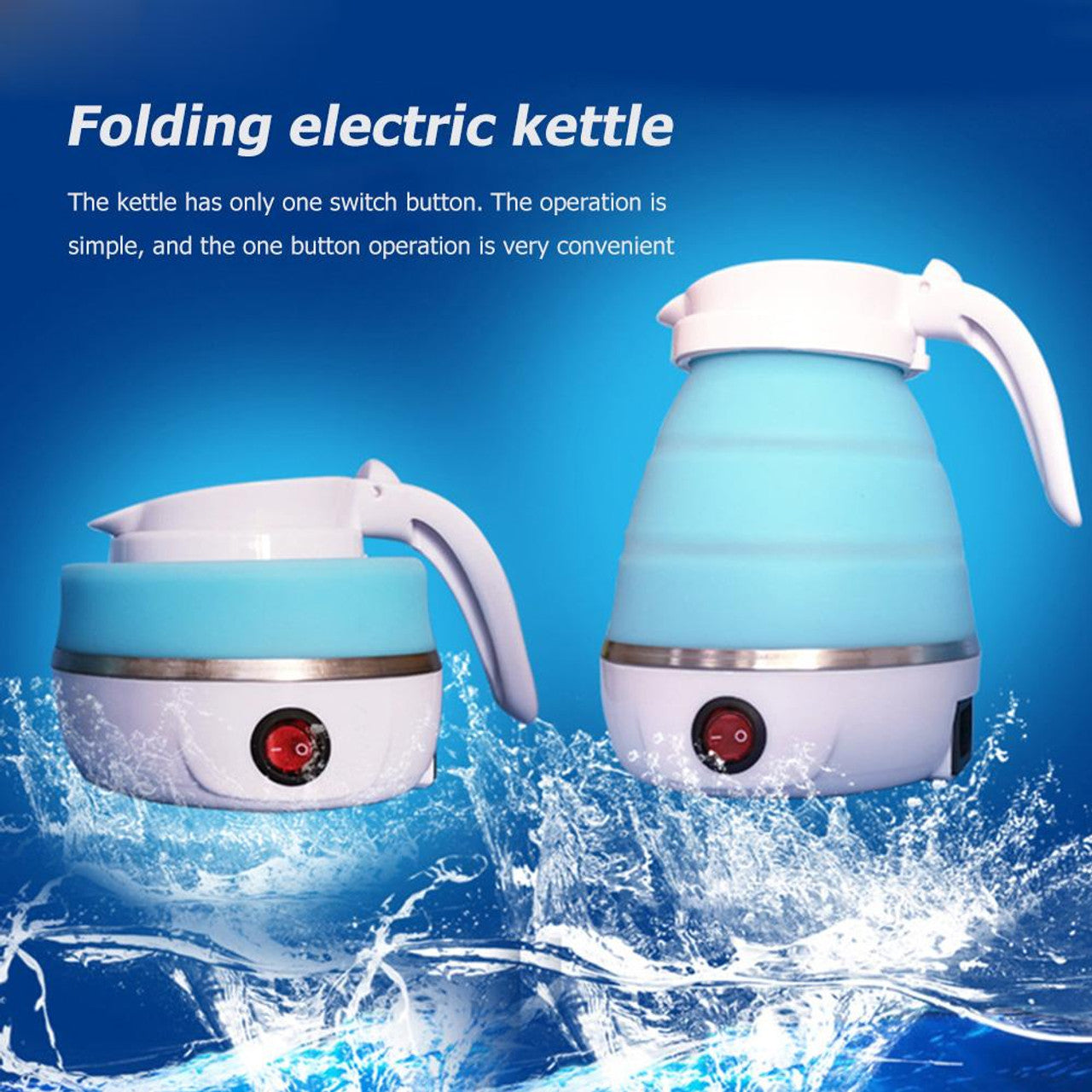 Travel Collapsible, Portable, Foldable Electric Kettle - 600ML